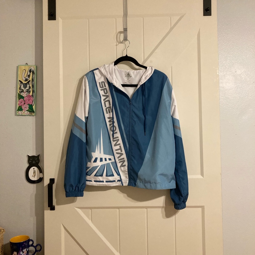 Disney Blue and White Space Mountain Windbreaker
